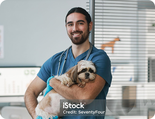 Dr. Mohamed Elshafey with dog